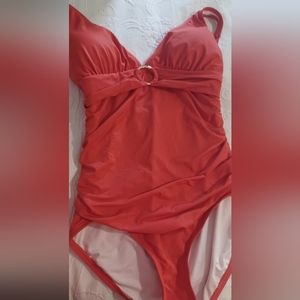 New with tags Michael Kors 1 piece swimsuit orange terracotta lowest price